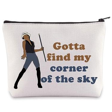 Imagem de WZMPA Pippin Bolsa de cosméticos musicais Broadway Presentes musicais Gotta Find My Corner Of The Sky Bolsa com zíper Bolsa de maquiagem Mercadoria de teatro, Céu de canto, Bolsa cosmética