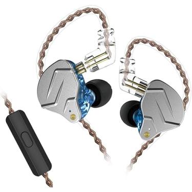 Imagem de KZ ZSN Pro Fones de ouvido intra-auriculares com fio HiFi estéreo, 1BA+1DD Dual Driver graves potentes e áudio cristalino, compatível com iPhone, iPad, Android, a maioria dos computadores com conector