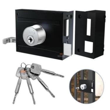 Imagem de Fechadura Sobrepor para Portão 4 Chaves Tetra 1701/100 Stam