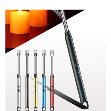Imagem de Acendedor Isqueiro Fogão Churrasqueiro Elétrico Eletrônico Cabo Usb Re