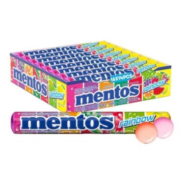 Imagem de Mentos Drops Tubo Cx 600g c/16un Escolha o Sabor - Perfetti, Rainbow