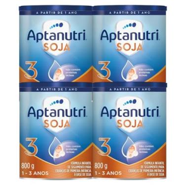 Imagem de Fórmula Infantil Aptanutri Soja 3 800g - Kit 4 latas