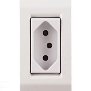 Imagem de Conjunto Para Móvel 1 Tomada 2p+t 10 A Tramontina Liz Branca Tramontin