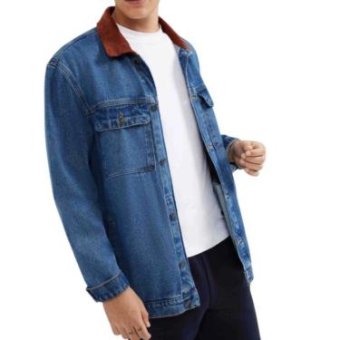 Imagem de Jaqueta Jeans Masculina Gola Veludo - Hering-Masculino