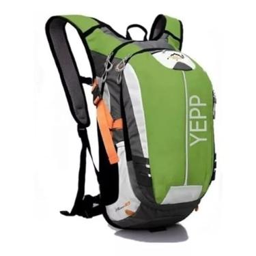 Imagem de Mochila Yepp com Bolsa de Hidratação, 18 Litros, Porta Capacete, Azul e Laranja (Verde)