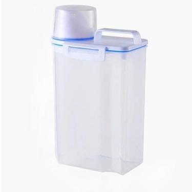 Imagem de Pote Hermético Com Medidor Organizador De Alimentos Mantimentos Arroz 2L(3 peças,Transparente)