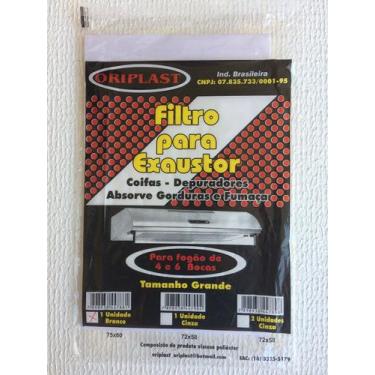 Imagem de Filtro / manta para exaustor / coifa kit c/2 unidades branco - ORIPLAS