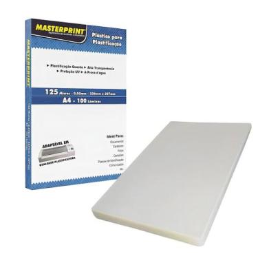 Imagem de Plástico para Plastificação A4 175 Micra MasterPrint 100 Fls