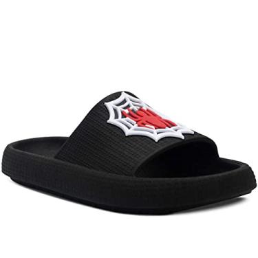 Imagem de Chinelo Aranha Infantil Menino Nº 25 Ao 36 Slide Estilo Nuvem 12.83 (Preto, BR, Adulto, Numérico, 38)