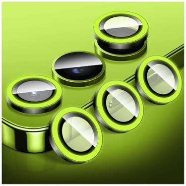 Imagem de LucBuy Protetor de lente de câmera luminosa para Samsung Galaxy S23/S23 anéis de liga de alumínio de alinhamento automático, protetor de tela de vidro temperado colorido brilhante e noctilucente