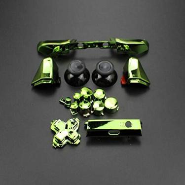 Imagem de Botão de reposição completo de botão de disparo de botões guia Dpad RT LT RB LB ABXY ON Off kit de botão para controle Xbox One Slim Xbox One S (verde cromo)