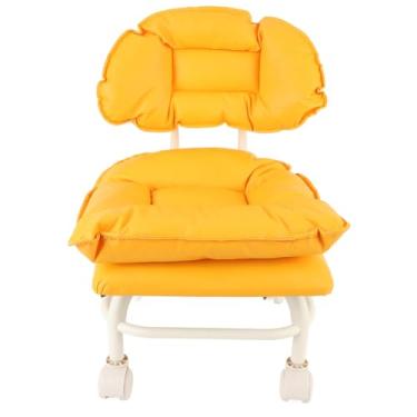 Imagem de Banqueta com rodízio, à prova d'água, com absorção de choque de PU, com rolamentos duplos e freios, com apoio ergonômico para as costas e estofamento macio