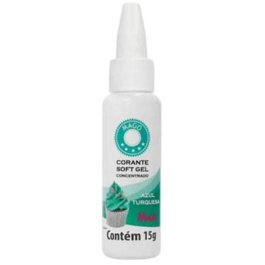 Imagem de Corante soft gel concentrado azul turquesa 15g - mago