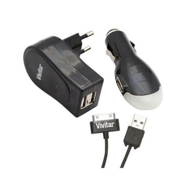 Imagem de Kit de carga AC/DC e sincronismo para iPad, iPhone e iPod - VIVITAR