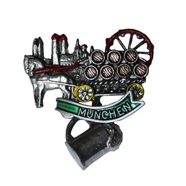 Imagem de Breiter Broche de chapéu alemão broche de joias Bavarian Bierfest Parade carrinho de cerveja com anexo pendurado caneca de cerveja decoração broche Germanfest, Latão, Sem Pedra Preciosa