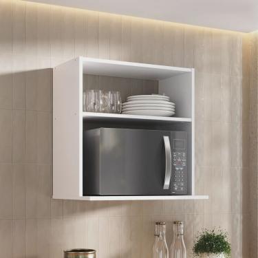 Imagem de Suporte Nicho Dante para Micro-ondas Forno Elétrico Cozinha Branco Branco