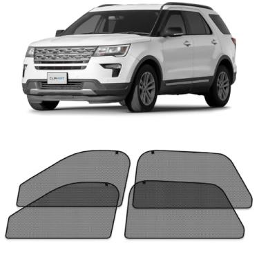 Imagem de CLIM ART Para-sol magnético para janela de carro compatível com Ford Explorer 2011-2019, tela de cobertura de vidro lateral, cortinas de raios solares, protetor de janela para bebês em carros,