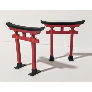 Imagem de kit 2x TORII MINIATURA portal japones para terrário decoração maquete BONSAI