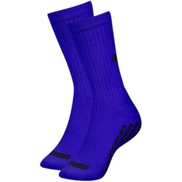 Imagem de Par de Meias Puma Traction Calcanhar Verdadeiro Atoalhado Adulto Cano 