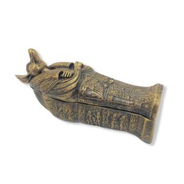 Imagem de Sarcofago egipcio anubis 17,5 cm - Lua Mistica