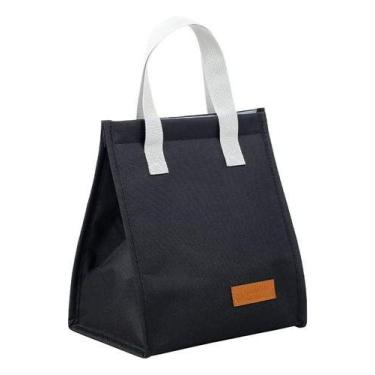 Imagem de Bolsa Térmica Sem Zíper Portátil Marmita De Pano Oxford - oem, Preto