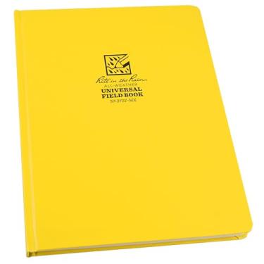 Imagem de Rite in the Rain Caderno de capa dura à prova de intempéries, 22 cm x 28,5 cm, capa amarela, padrão universal (nº 370F-MX)