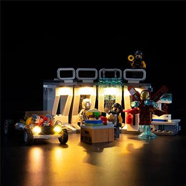 Imagem de GEAMENT LED Light Kit Compatible with Lego Iron Man Armory - Lighting Set for 76167 Building Model (Model Set Not Included)