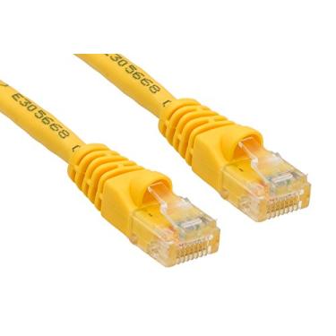Imagem de Cablelera ZNWN35YL-02 Cabo de rede de 550 MHz classificação Cat 6 UTP com botas moldadas sem encolhimento, amarelo