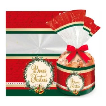 Imagem de Saco Para Panetone 500g 20 Und Cromus, Boas Festas