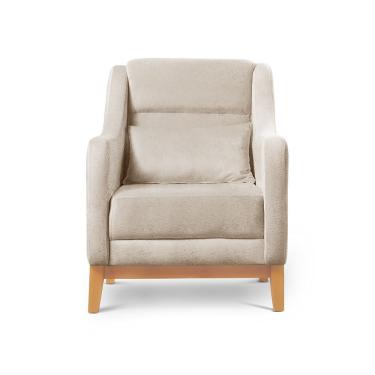 Imagem de Poltrona Encosto Alto Para Sala áquila linho Bege 103