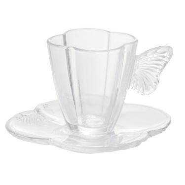 Imagem de Conjunto Com 04 Xícaras De Chá Com Pires Butterfly 180ml 29272 - Wolff