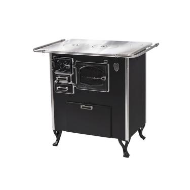 Imagem de Fogão A Lenha Com Forninho Dir Preto Fornos Pinhal Alumínio N2