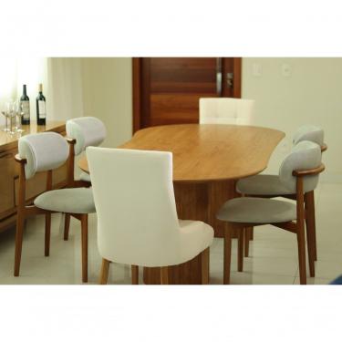 Imagem de Sala De Jantar Orgânica 6 Cadeiras Alexandria Royal Requinte