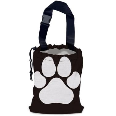 Imagem de NHNXHWIA Saco de lixo de carro de pata de cachorro, saco de lixo de carro com cordão, à prova d'água, organizador de assento traseiro de carro com fivela ajustável, para veículos, SUVs, acampamento