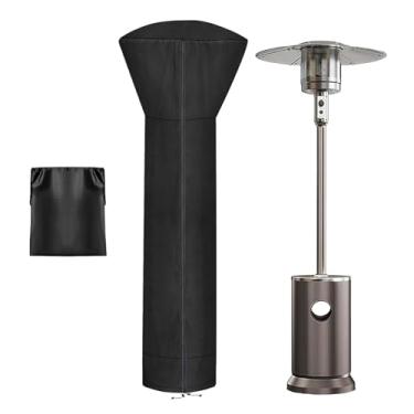 Imagem de Sanseenia Capas Para Aquecedor De Pátio, Capa Externa Ficar Em Pé Com Zíper E Bolsa Armazenamento, À Prova D'Água, Poeira, Vento, Resistente A Raios Uv, Neve 89''Hx 33,5"D 19,5"B (Preto - 1 Pacote)