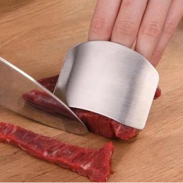 Imagem de Protetor De Dedo Em Aço Inoxidável Anti Corte Acidental Pronta Entrega