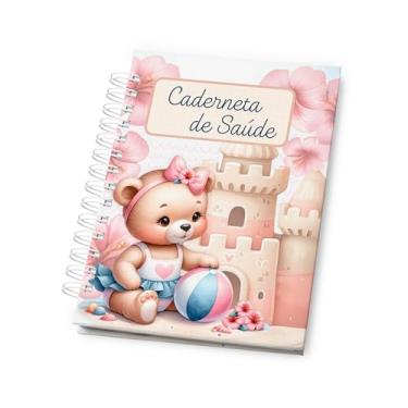 Imagem de Caderneta de Vacinação do Bebê Atualizada – Modelo SUS com Capa Dura para Menina – Registro de Vacinas, Saúde e Crescimento Infantil – Tema Beach
