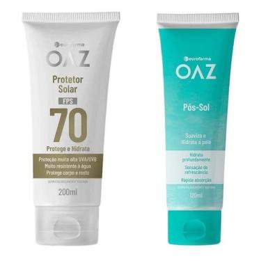 Imagem de KIT Protetor Solar + Pós-Sol Gel OAZ Eurofarma 120ml Branco, 120ml, Br