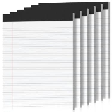 Imagem de Nichela Pacote Com 6 Blocos De Anotações 8,5 X 11, Pautados Para Faculdade, 300 Folhas, Perfurados, Pautados, Papel Branco, 50 Unidades Por Caderno Material Escritório E Escolar