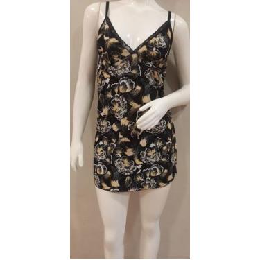 Imagem de Camisola em poliamida estampada em preto G - FASHION