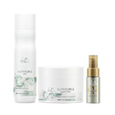 Imagem de Wella Nutricurls Sh 250ml + Masc 150ml + Oleo Light 30ml - Wella profi