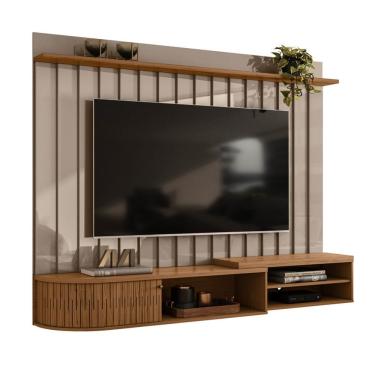 Imagem de Painel Bancada Suspensa Para Tv 60 Polegadas ímola - 7 Decor Fendi E Naturale