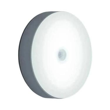 Imagem de Luminária LED Sem Fio com Sensor de Presença, 5W, Bateria Recarregável USB, 8,5 cm, Branco Quente