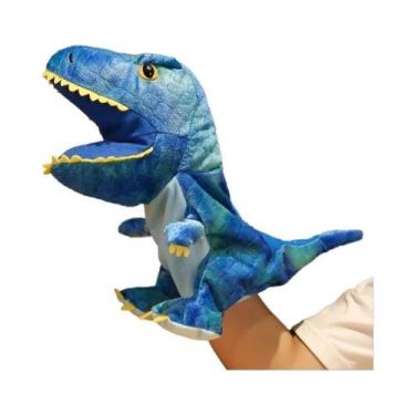 Imagem de Fantoche De Mão De Dinossauro Brinquedos De Pelúcia Triceratops Tirano