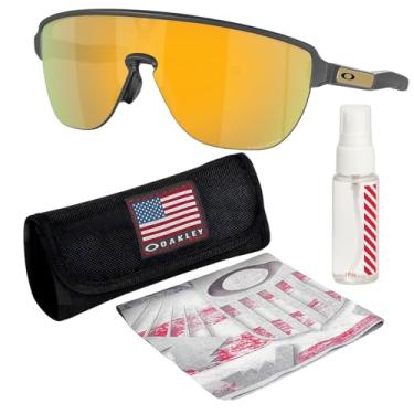 Imagem de OAKLEY OO9248 CORREDOR MATTE CARBONO Armação – Lente PRIZM 24K, Óculos de sol retangulares não polarizados com kit oficial de óculos, Carbono fosco (42 mm), 42 mm