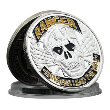 Imagem de US Army Rangers Challenge Coin - Rangers Lead The Way, Military Leadership Coin, Veteran GIF