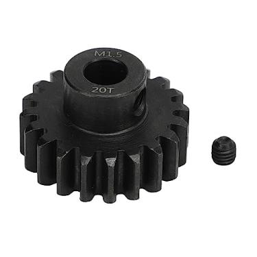 Imagem de RC Motor Gear M1.5 de 8 mm de orifício interno de aço rc pinhão com parafuso de ajuste M5 para 1/5 de veículo (20t)