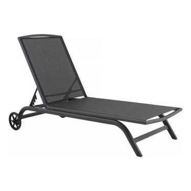 Imagem de Espreguiçadeira Com Rodas 4 Posições Aluminio Até 150kg