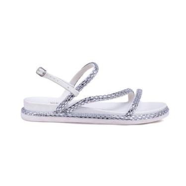 Imagem de Sandália Papete Rasteira Plataform Feminina Strass - Outlet Monteiro, 