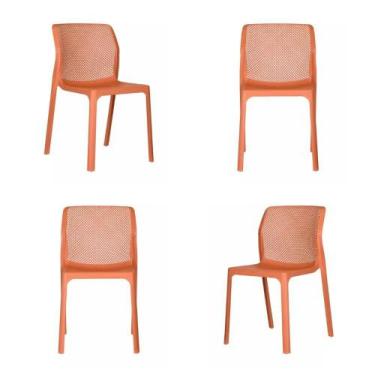 Imagem de Kit 04 Cadeiras Capri Polipropileno Terracota - 73106 - Sun House